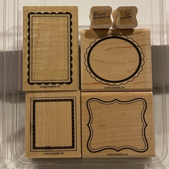 Stampin Up LABEL CLASSICS 2005 label frame to from NEVER USED - Picture 1 of 5